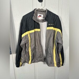 Nike Vintage Spell Out Striped Zip Up Jacket Size Large EUC